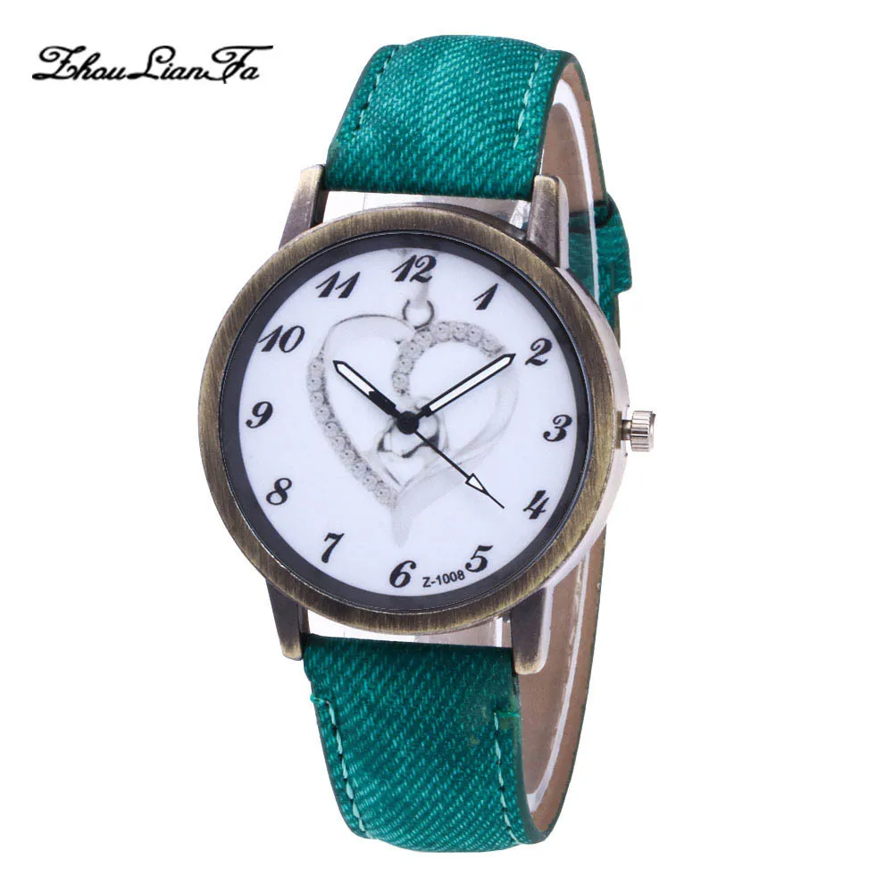Modern Fashion Women Heart pattern Faux Leather Band Analog Quartz Round Watch Casual Wristwatch Gift For Female Modern Fashion Women Heart pattern Faux Leather Band Analog Quartz Round Watch Casual Wristwatch Gift For Female