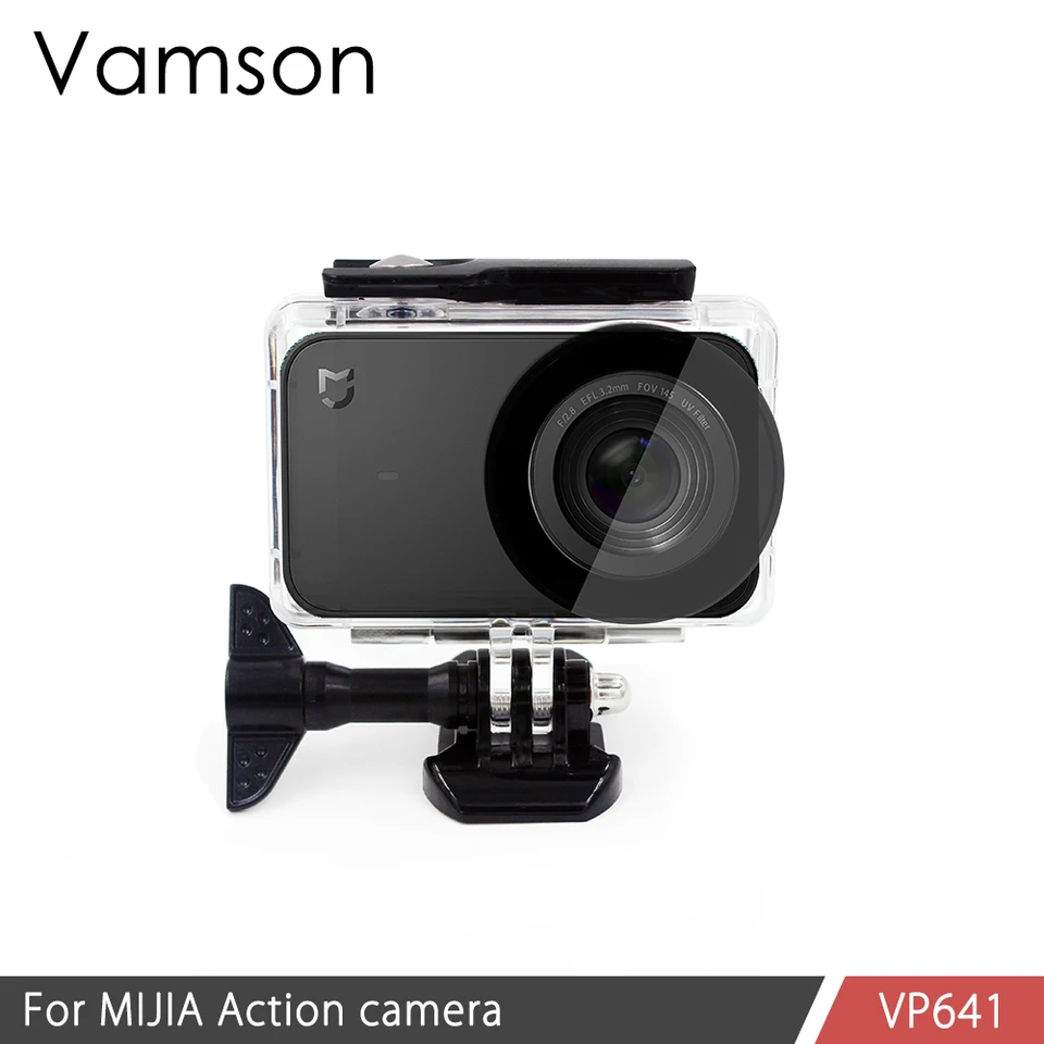 jinxer Transparent Waterproof Case,Diving 45M Housing Case Compatible with Xiaomi Mijia 4K Mini Action Camera