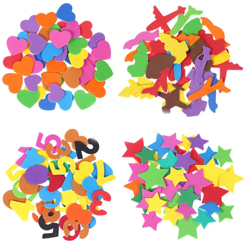 

Foam Paper Manual DIY Production Kids Toys Sponge Patch Self Adhesive Multicolor Children Sticker Kindergarten