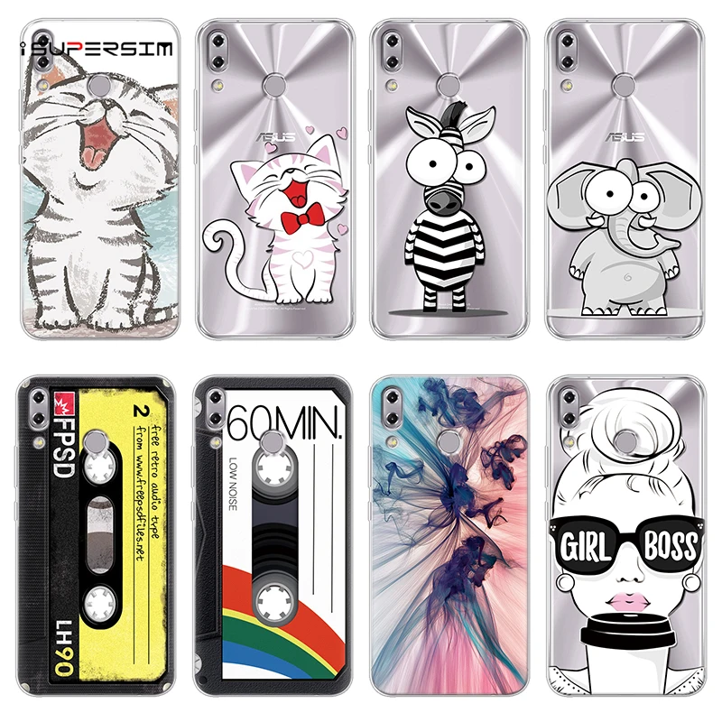 

Ultra Soft TPU Rubber Transparent Case for Asus ZenFone 5z ZE620KL Case Silicon Zenfone 5 2018 Cartoon Minnie Print Thin Cover