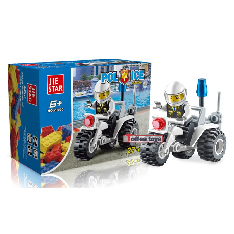 

New City Police Policeman Motorcycle Building Blocks Bricks Set For Kids Children Kid Toy Gift