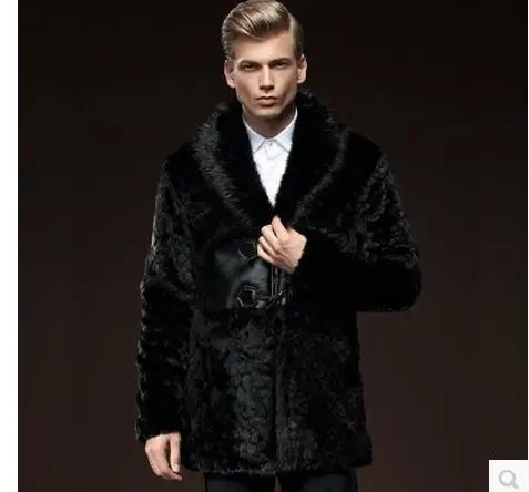 faux fur collar overcoat mens
