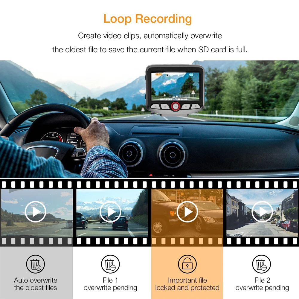Podofo Wifi скрытый Автомобильный dvr 2 45 &quotNovatek 96658 Dash Cam HD двойной объектив видео