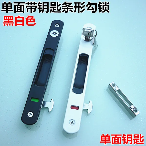 Us 18 0 90 Type Aluminum Alloy Sliding Door Single Hook Lock Balcony Sliding Door Lock Bolt Door Strip With Key Lock In Power Tool Accessories