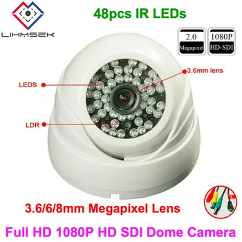 

Lihmsek 1080P HD SDI camera 2.0MP 1/3'' 2.0MP CMOS sensor 3.6/6mm megapixel hd sdi lens, 48pcs IR LEDS HD Surveillance systems