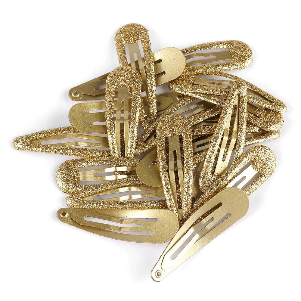 

10/20Pcs/bag New Glitter Hairpins Snap Hair Clip Pins Baby Girls Hair Accessories Cute Metal Barrettes Fashion Tools