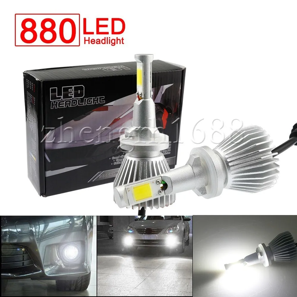 

2X Super Bright Headlight lamp 880 LED Hi / Lo 60W 6000Lm LED car headlights Auto Moto Fog Lamp 6000K 12V car-styling
