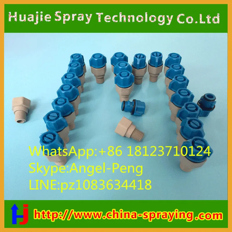 Plastic quick release and dismantle solid /full jet cone spray nozzle