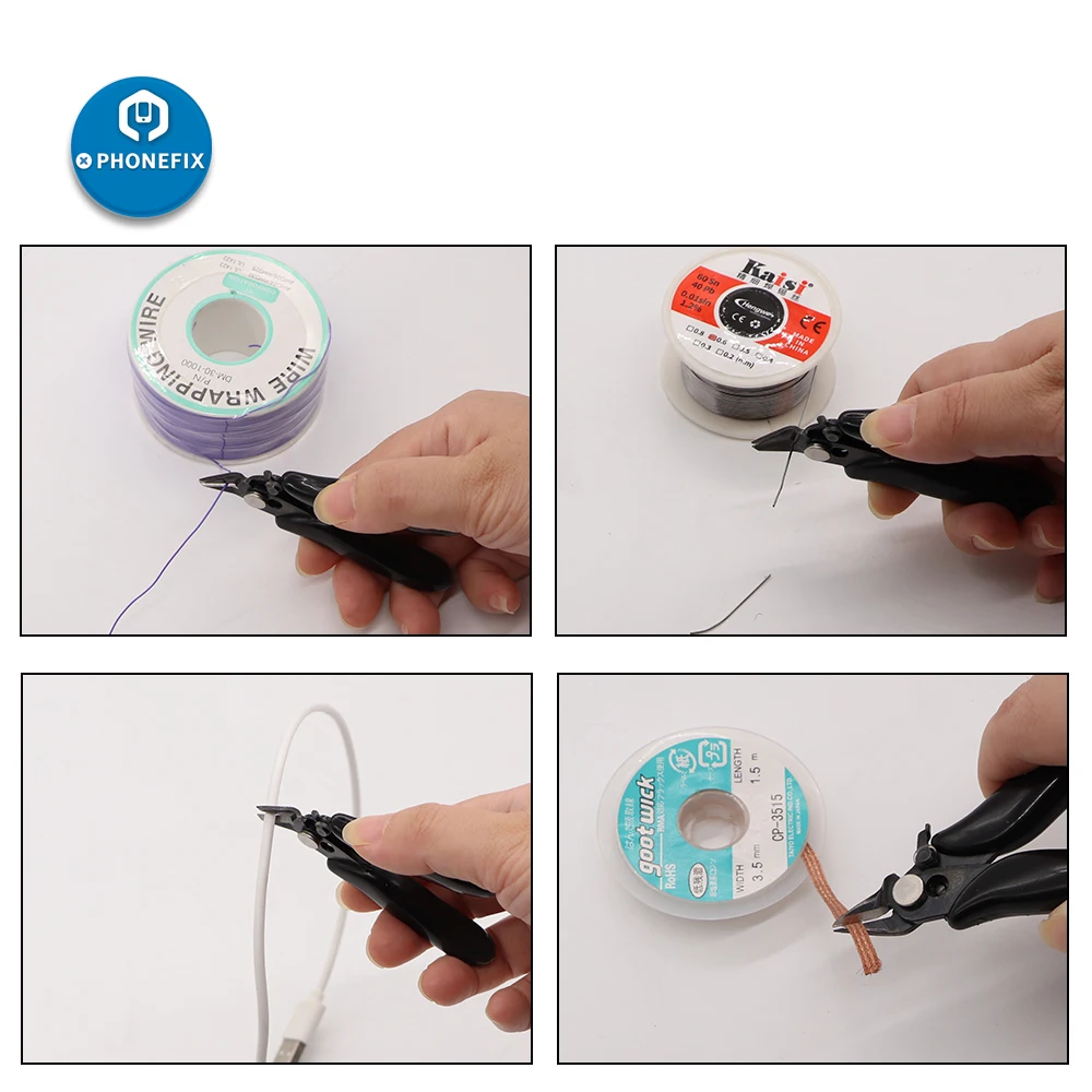 PHONEFIX электрические кусачки для кабеля режущие боковые ножницы плоскогубцы кусачки противоскользящие резиновые мини диагональные плоскогубцы ручные инструменты