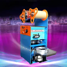 ET-D9 ручной пластиковый/бумажный стаканчик запайки, пузырьковый чай/кофе/сок чашки запайки, руководство чашки герметик для молочного чайного магазина