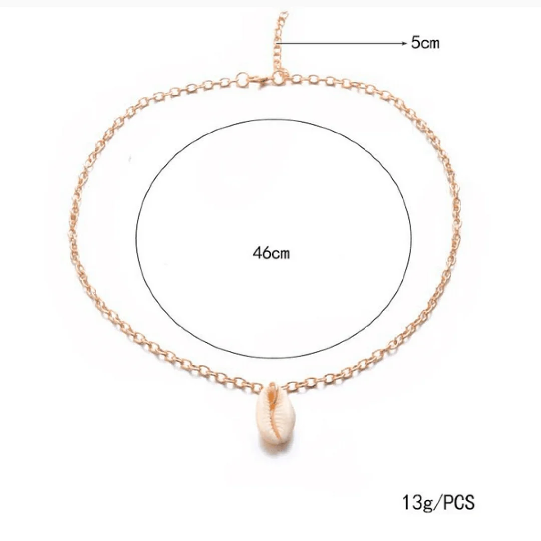 Vinatge Maxi Chokers Necklace Charming Beach Jewelry Shellhard Shells Cowrie Choker Necklace collares collier For Women