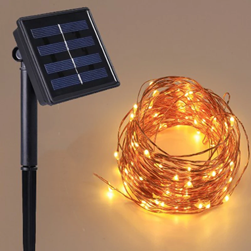 LED Outdoor Solar Lamps 12M 100 LEDs String Lights Fairy Holiday Christmas Party Garland Solar Garden Waterproof Lights (5)