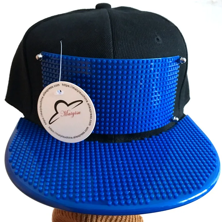 Кирпич зубчатая пластина настроить Snapback DIY логотип игрушечные строительные блоки козырьки на заказ шляпа Открытый Хип-хоп бейсболка