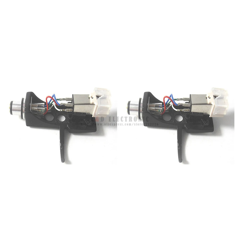 

2sets Magnetic Cartridge Stylus With Turntable Headshell 4 Pin Contacts For Phonograph Turntable Gramophone LP Vinyl Needle