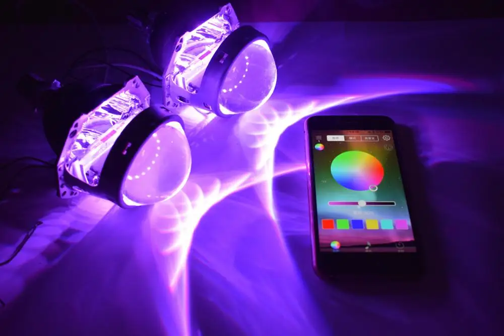 Bluetooth пульт дистанционного управления RGB светодиодный для модифицированного объектива проектора/фары проектора