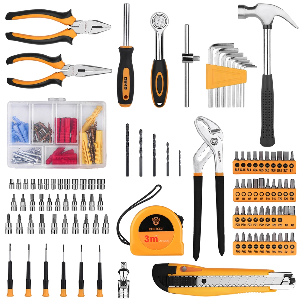 DEKO 196 Pcs Professional Car Repair Tool Set Auto