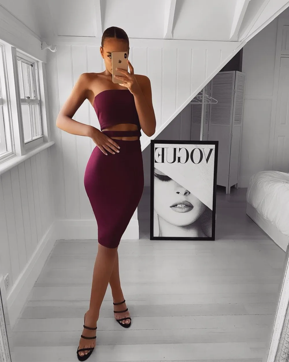 

Lyer 2019 New High quality Sexytight, strapless, belly-baring, rayon bandage Party dress