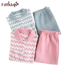 Fdfklak, осень-весна, с длинными рукавами, пижама, зимняя женская обувь ночной костюм, пижама, комплект детской одежды, тренировочный костюм домашняя одежда женская пижама Femme \ Coton Q700
