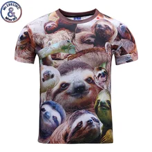 Mr 1991INC Brand New Style Funny 3D Print T shirt Animal Sloth Women font b Men