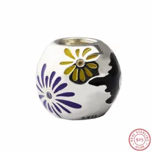 Desney 925 Серебро Многоцветный CZ& Эмаль Fantasyland фейерверк Талисман из бусин ручной работы Fit PANDORA Подвески для женщин ювелирные изделия FL467