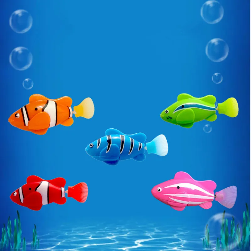 

6 Color Funny Water Electronic Robo fish Activated Battery Power Robo Bath Toy fish Robotic Pet for Fishing Tank Decor Fish Toy