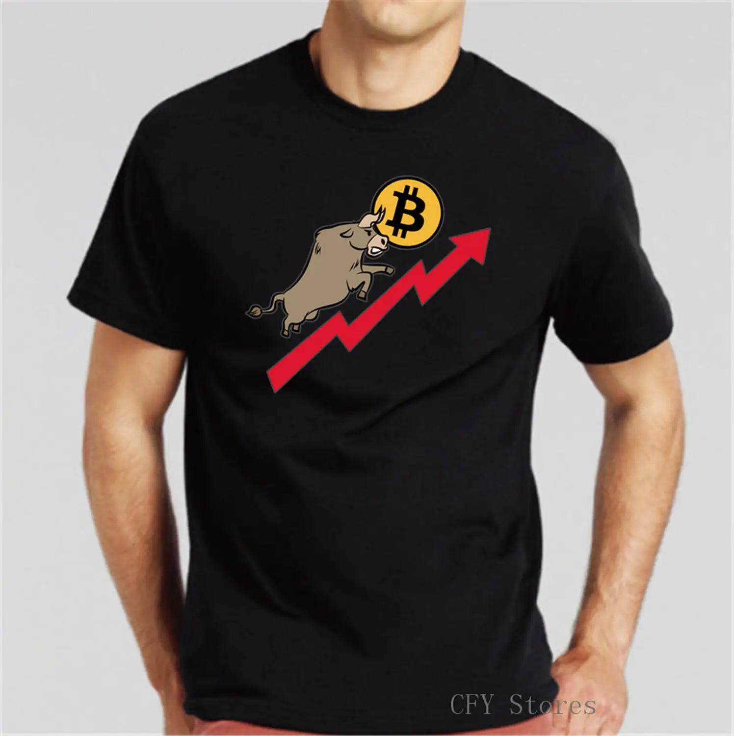 Футболка Биткоин и Булл со склада Bullish BTC последняя популярность 2019 хлопковая