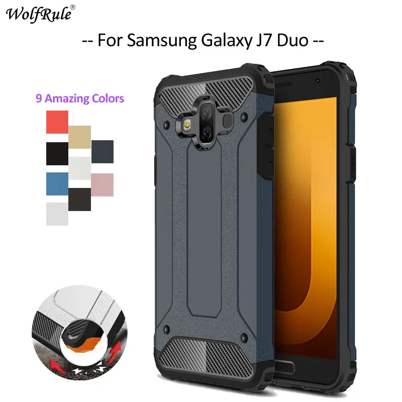 

For Fitted Cases Samsung Galaxy J7 Duo Case TPU & PC Armor Bumper Housings Phone Case For Samsung J7 Duo Cover Funda J720 5.5''