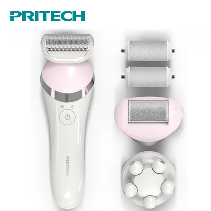 

2018 Pritech 3 In 1 Electric Women Shaver Female Shaving Machine Rechargeable Body Hair Remover Callus Remover Sets Body Massage