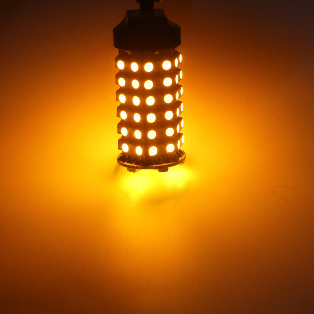1Pcs T25 3157 1210 120SMD Dualcolor Switchback White+Amber LED Turn Signal Light