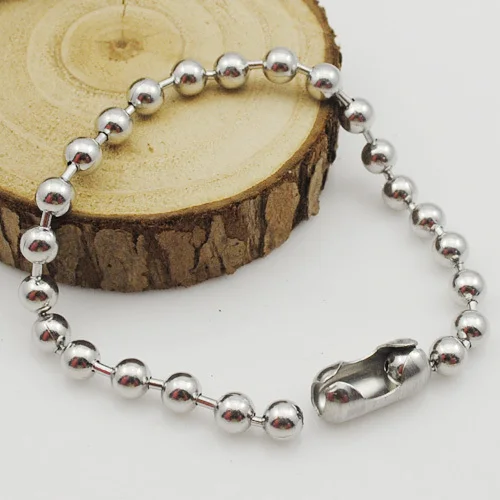 

GOKADIMA Rock Biker Style Men Stainless Steel Beads Bracelets Metal Jewelry 22cm 6mm Fashion Accessory Gift bijioux