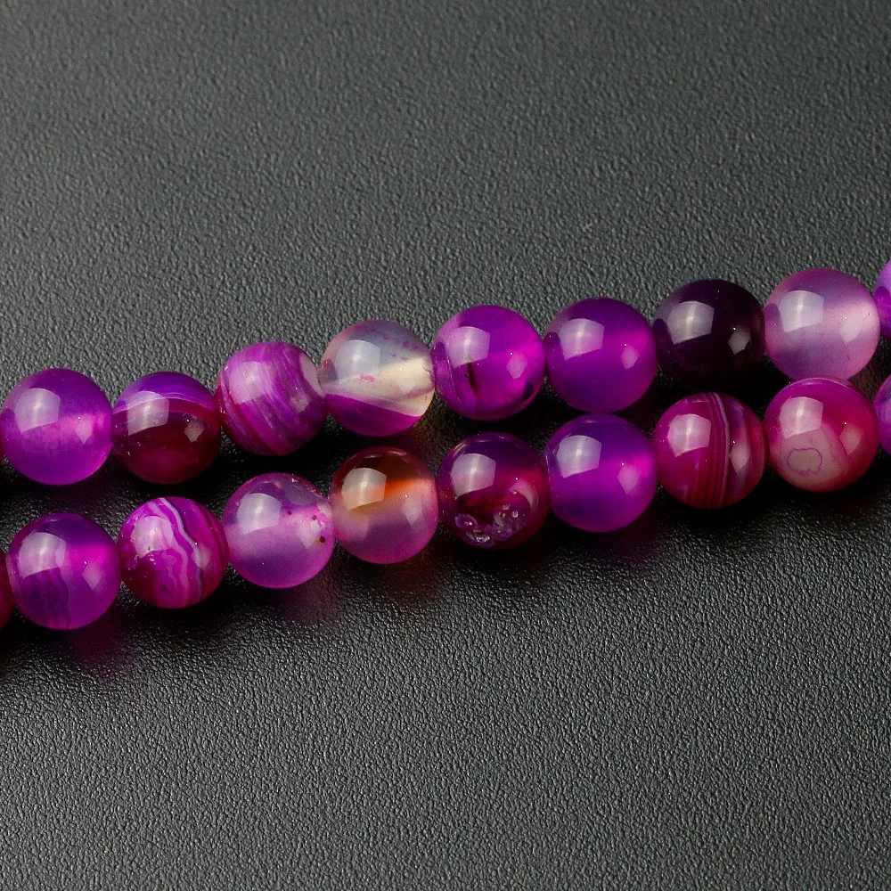 2019 New Fashion High Quality 6mm Rose Line Onyx Stone Beaded Bracelet Women Strand Bracelets Buddha Energy Yoga Jewelry