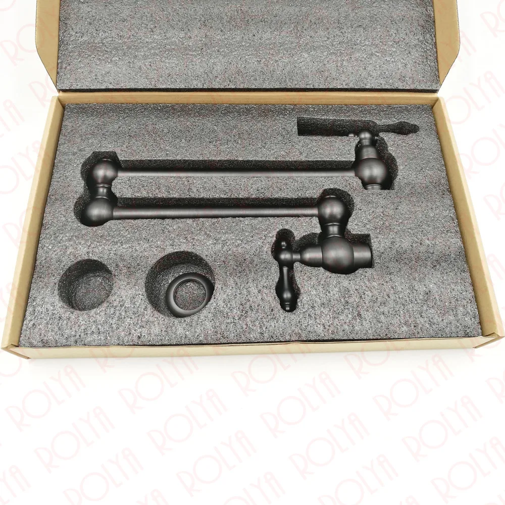 Rolya Single Cold ORB Pot Filler Taps Wall Mounted Kitchen Faucet Oil Rubbed Bronze