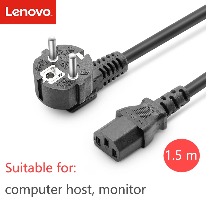 Кабель питания lenovo EU Евро IEC C13 AC удлинитель 1 5 м 14AWG 2 мм для ПК монитора компьютера