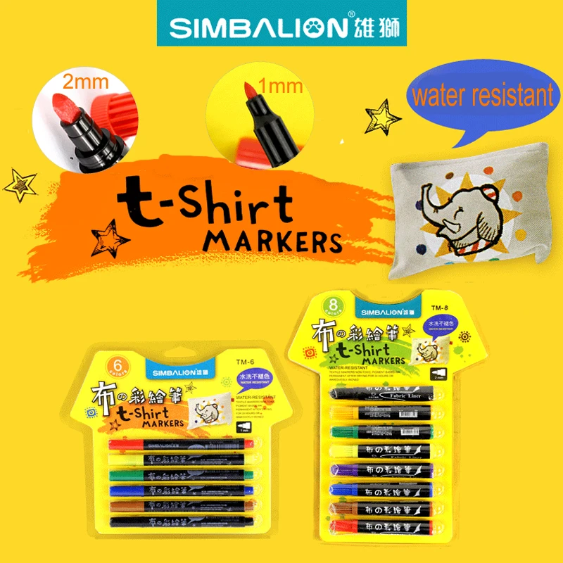 

Permanent t-shirt Fabric Markers fine-tip pens Water-based non-toxic ink for kids paint the best DIY designs canvas bags textile