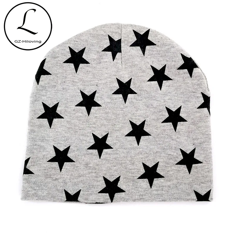 

GZhilovingl Baby Boys Girls Star Print Cotton Skullies Beanies Hats Spring Soft Kid Childs Toddler Stretch Polyester Caps Bonnet