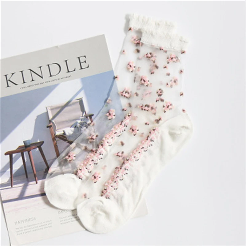 1-Pair-Breathable-Ultra-Thin-Socks-Summer-Women-Transparent-Lace-Silk-Crystal-Rose-Flower-Girls-Elastic(9)