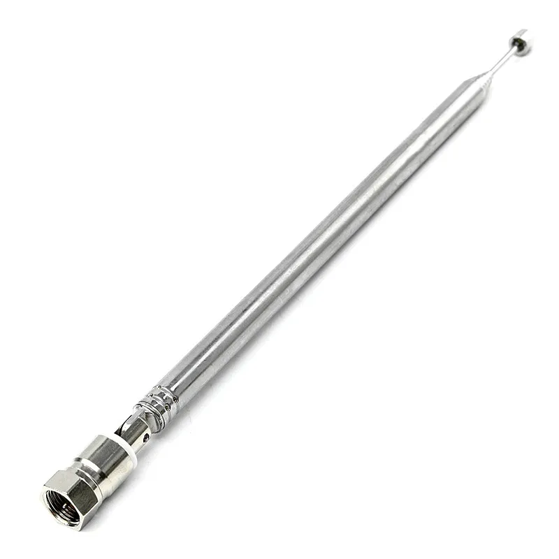 

21-98 cm Type F TV Radio Antenna 7 Air Telescopic Section Connector Replacement Cable For TV AM FM Radio