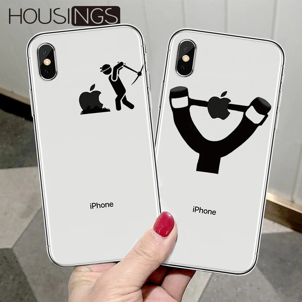 

Cartoon Transparent Phone Case For iPhone 7 8 Plus XR X XS Max Soft TPU Cover For iPhone 6 6s Plus5 5S Funny Pattern Back Cover
