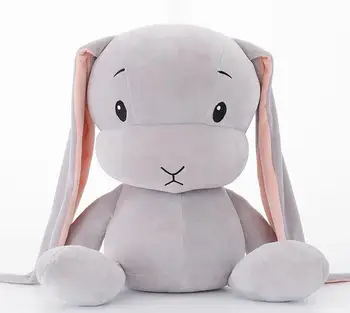 Grey Bunny Plush Toy – Long-Eared Snuggle Buddy