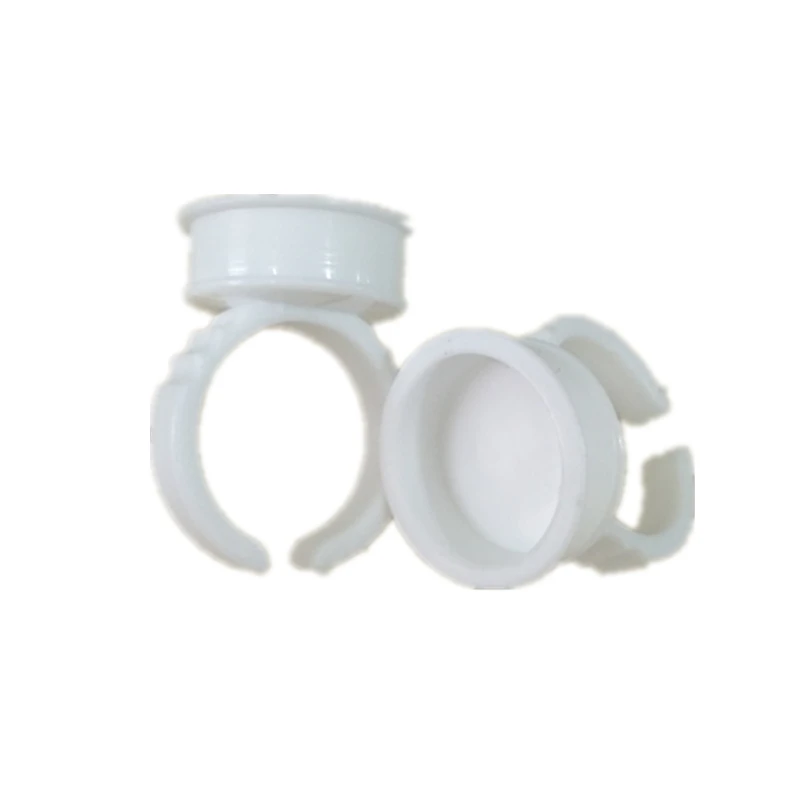 

10pieces/20 pieces Disposable Glue Holder Ring Glue Holder White Plastic Holders Ring Pallet for Eyelash Extension Tools