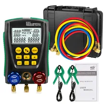 DY517A Refrigeration Digital Manifold Gauge Meter Refrigerant Inspection HVAC Vacuum Pressure Temperature Tester 2-Way Valve цена DY517A Refrigeration Digital Manifold Gauge Meter Refrigerant Inspection HVAC Vacuum Pressure Temperature Tester 2-Way Valve цены онлайн