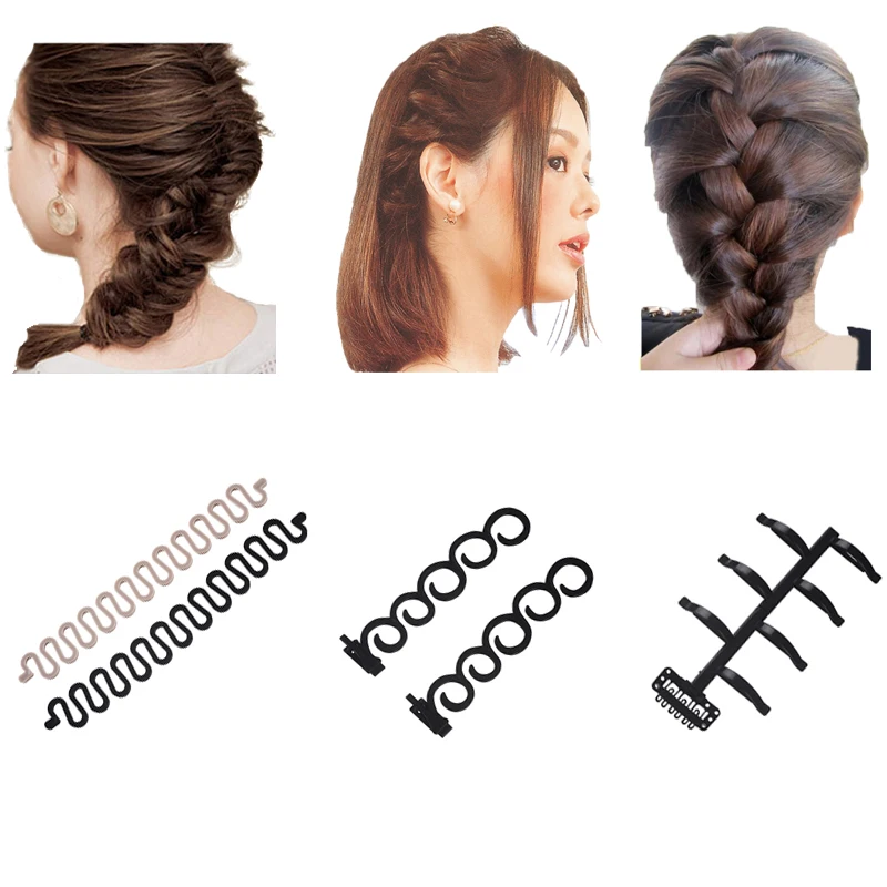 Us 1 0 53 Off M Mism Fashion Women Magic Easy Braiding Tool Wave Hair Disk Device Tress Hair Black Korean Style Accessories Diy Hair Holders In