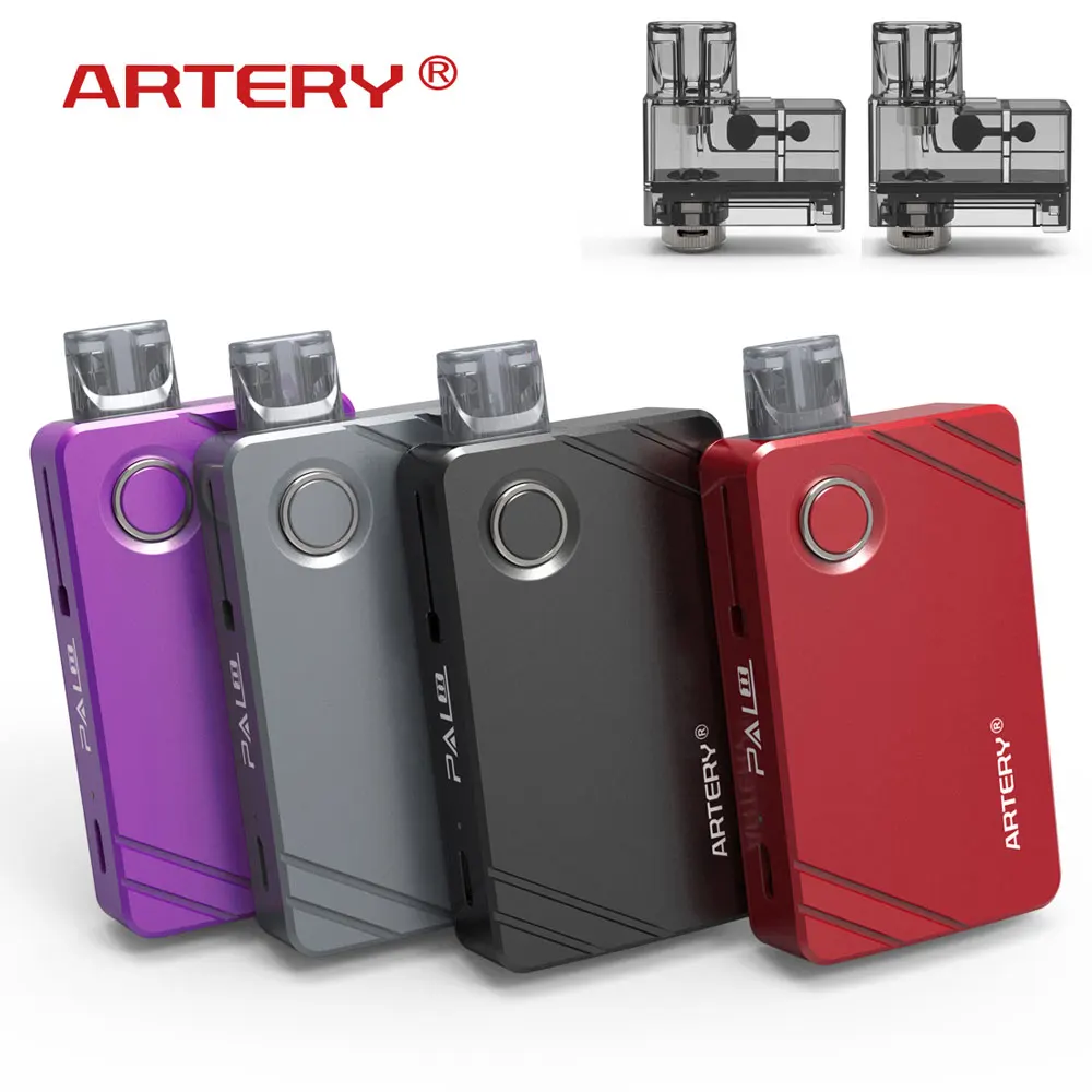 

New Artery Pal AIO 2 Kit 1000mah with 3ml tank pod suit 1.2ohm/mesh 0.6ohm coils MTL Vape E cigarette big vapor Artery Pal kit