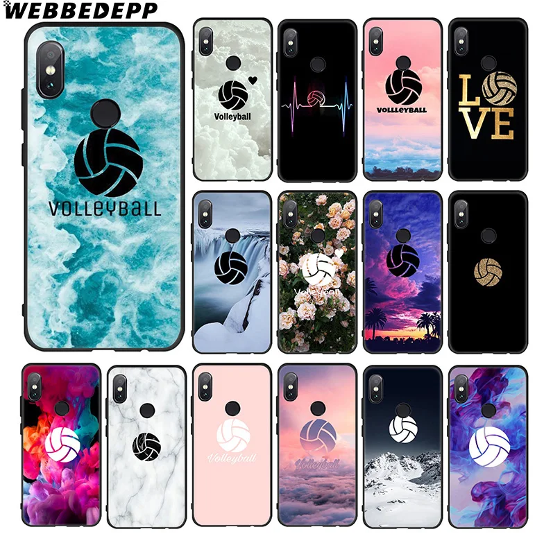 WEBBEDEPP Volleyball Sport Soft Case for Xiaomi 9 8 SE 6 A1 A2 Lite MIA1 MIA2 MI8 MI6 MAX 3 POCOPHONE F1 |
