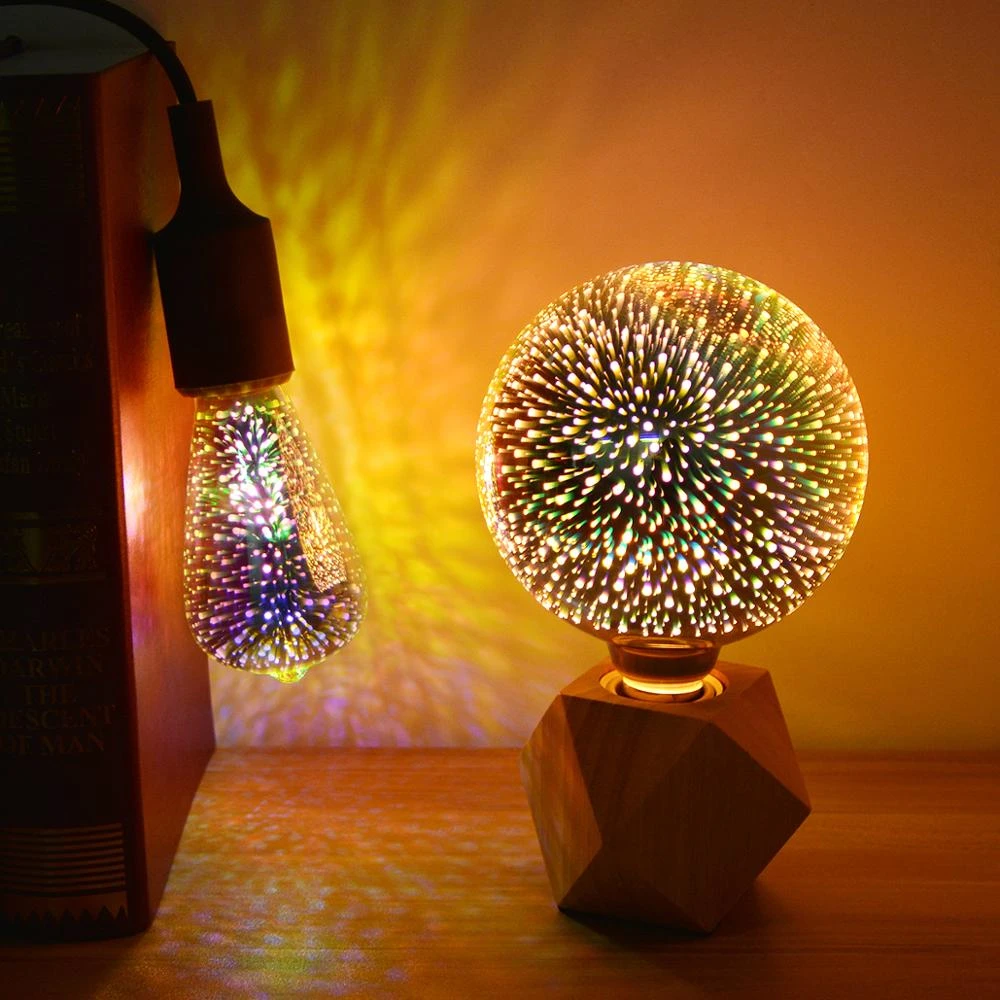3d花火ledライト レトロ電球 ヴィンテージ エジソン E27 110v 2v 電球 St64 A60 G80 G95 G125 装飾ランプ Incandescent Bulbs Aliexpress