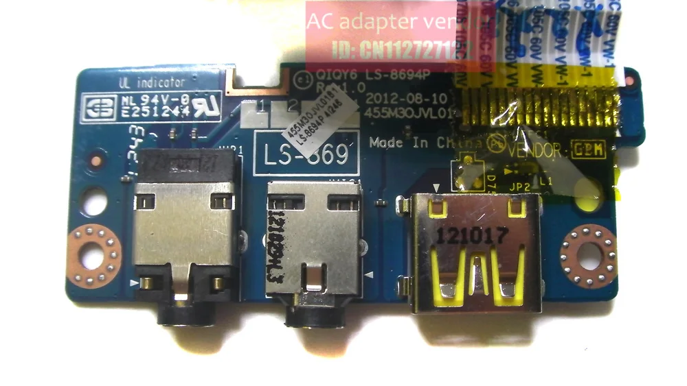 Для lenovo Y500 USB плата интерфейсная аудио для наушников|lenovo y500|board usbboard board |