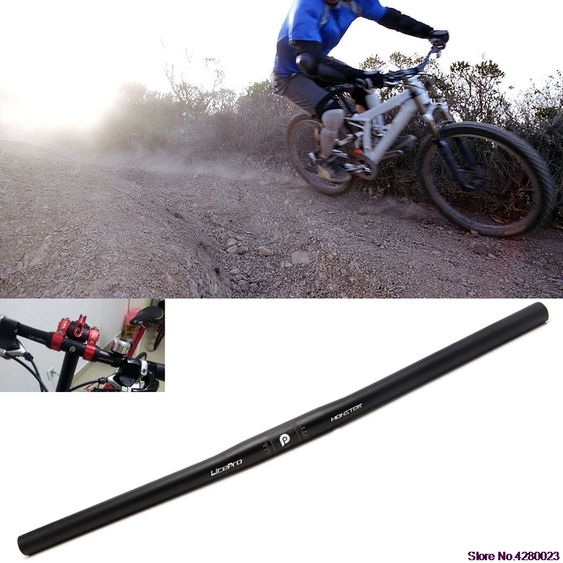 cheap 2019 New 25.4mm Aluminum Alloy Handlebar Straight Bike MTB Bicycle Riser Flat Handlebar