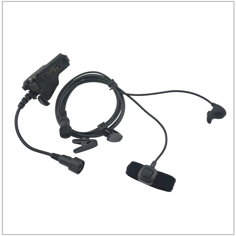 

PRO Ear Vibration Cable Control Earpiece w/ PTT with Mini Din Plug 44-HT for Motorola HT1000 XTS3000 MTS2000 MTX8000 GP1200