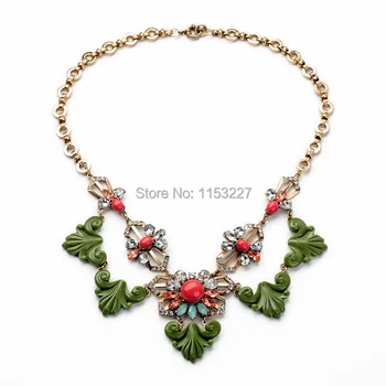 

2016 New design high quality fashion brand retro luxury flowers fairy necklace