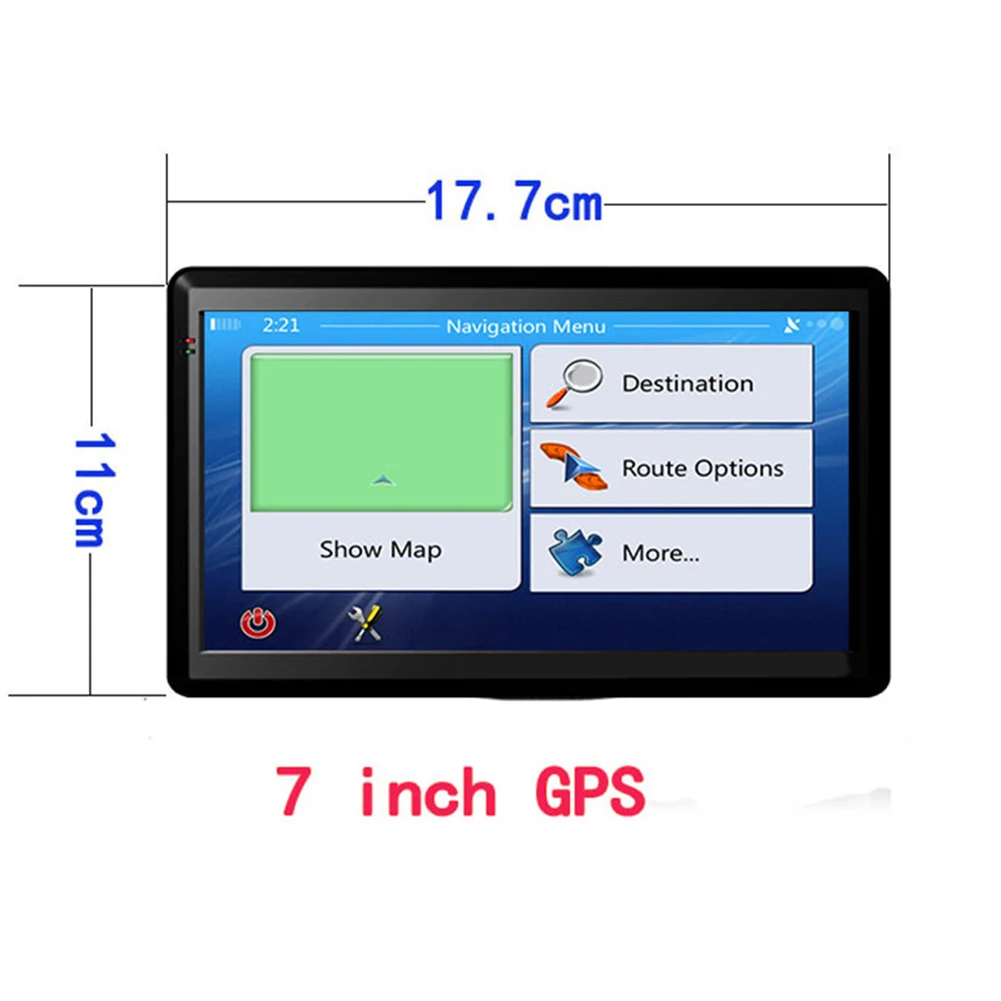 7 в автомобиль грузовик gps навигация HD сенсорный экран MP3 MP4 плеер Поддержка США CA ЕС Южная Америка Азия Африка AU NZ Ближний Восток карты